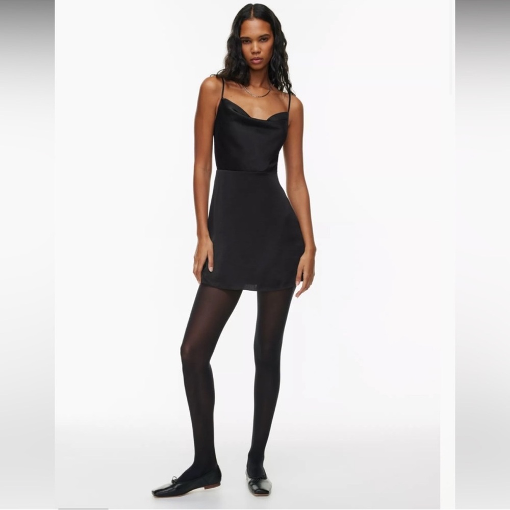 Aritzia Sunday Best Black Silk Dress